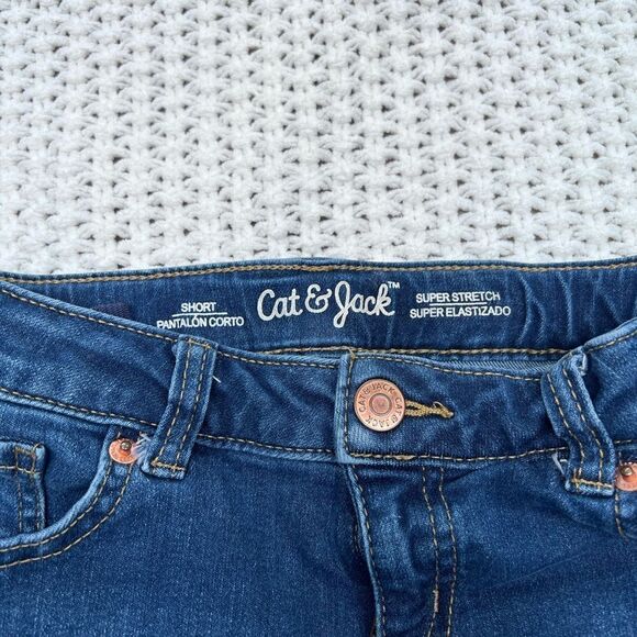 Cat & Jack Girls Cherry Jean Shorts Size M 7/8) - Picture 2 of 4